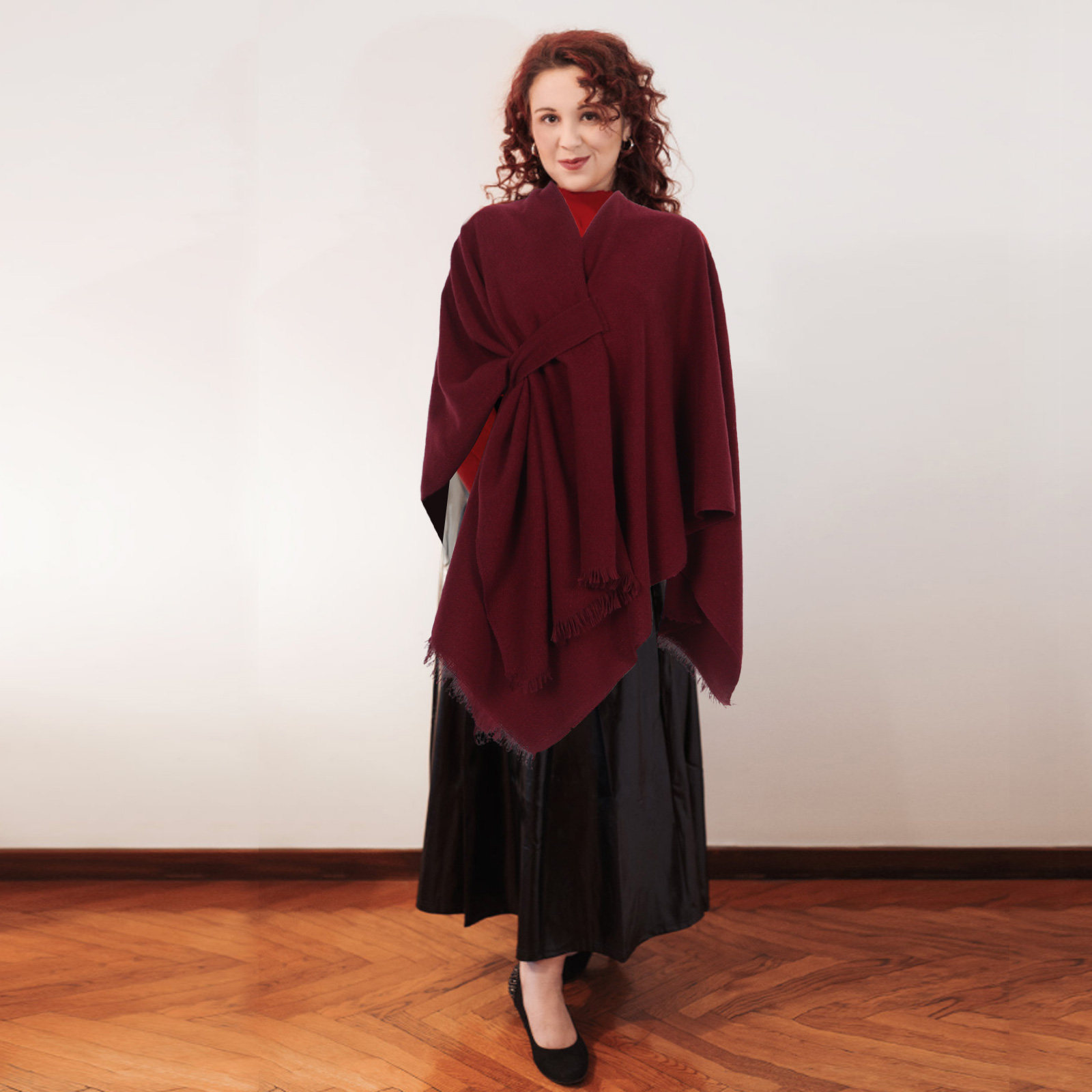 無地タッセルスカーフ 大判冬用ラップ 厚手ウェディングブライ - Stole Wedding Shawl のレビューと価格