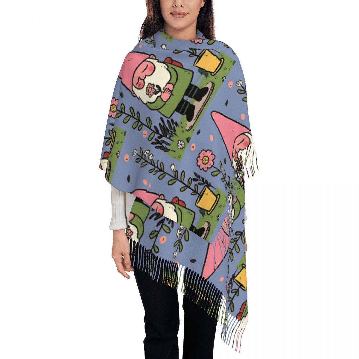 神話的なガーデンノームショール レディース用 暖かい 大きな - Pashmina Wrap Large のレビューと価格