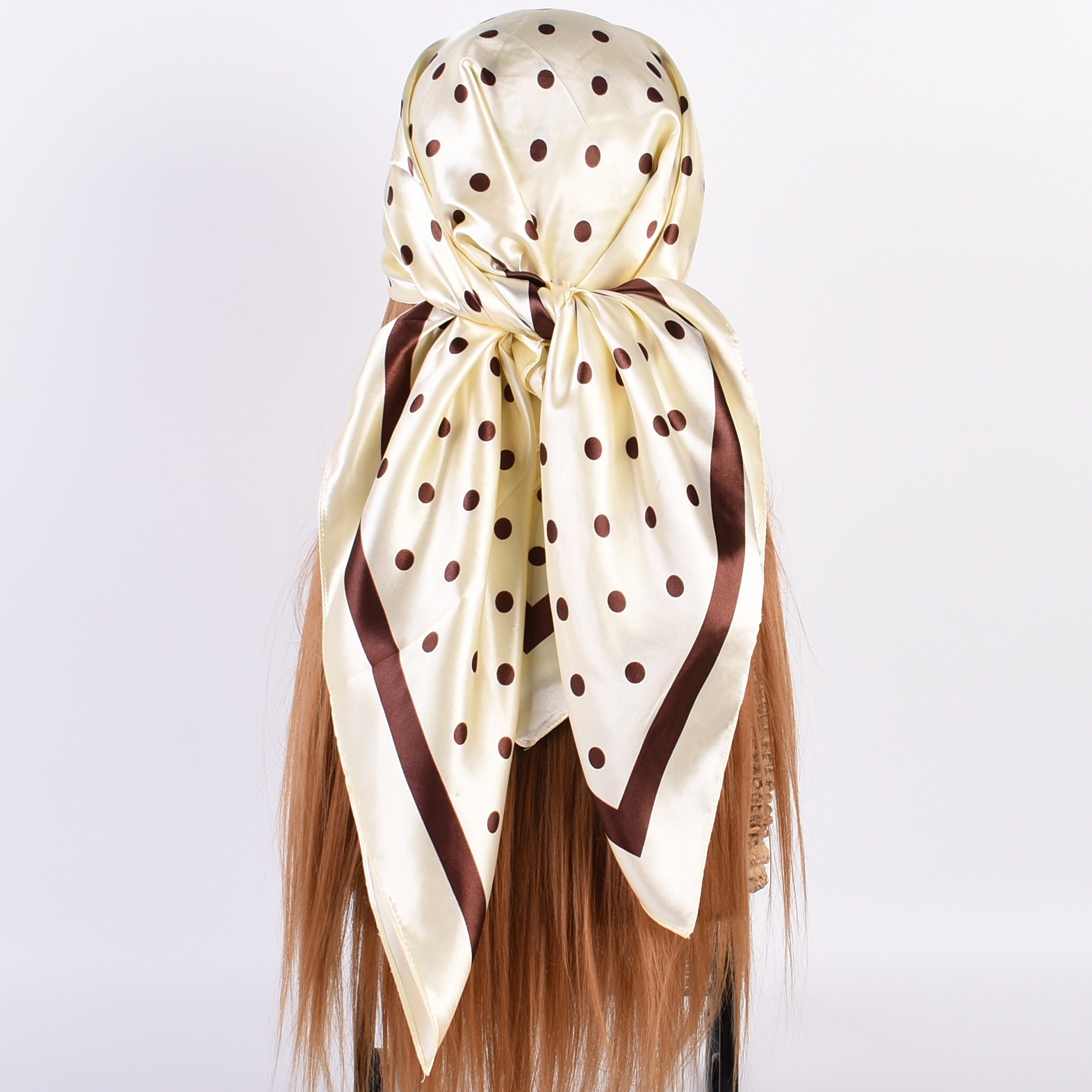 夏の新しいファッショナブルな気質ウェーブレットドット90CM - Face Scarf Mask のレビューと価格