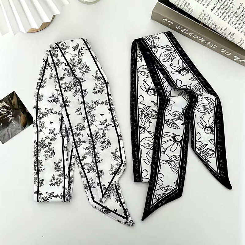 高級ファッション女性用スキニーシルクスカーフ、ロングヘアスト - Silk Neck Scarf のレビューと価格