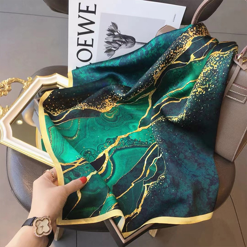 70 × 70 センチメートル女性スカーフシルク感ヘアネック - Silk Neck Scarf のレビューと価格